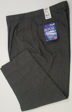 II) Royal Park Navy Blue School Uniform Pants Men's Size 40 Relaxed Fit Pleated